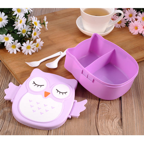 Cartoon Owl Style Lunch Box