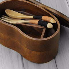 Luxurious Layered Wooden Lunch Box
