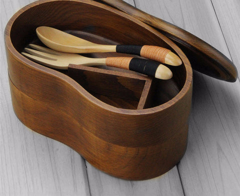 Luxurious Layered Wooden Lunch Box