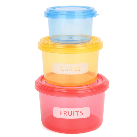 Perfect Healthy Food Portions Labeled Containers