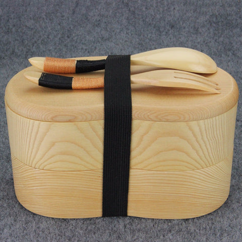 Luxurious Layered Wooden Lunch Box