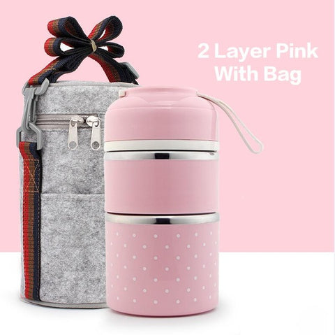 Mini Polka Dot Cute Lunch Box